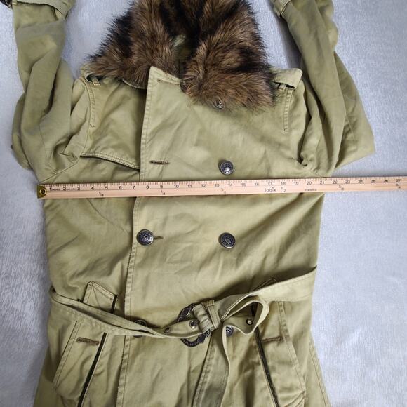 Z Brand Vintage double breasted trench coat Socal USA beige Size Large Old Money - Picture 5 of 14